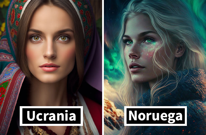 Así se verían estos 30 países si fueran mujeres, gracias a esta artista digital que se ayudó de la IA