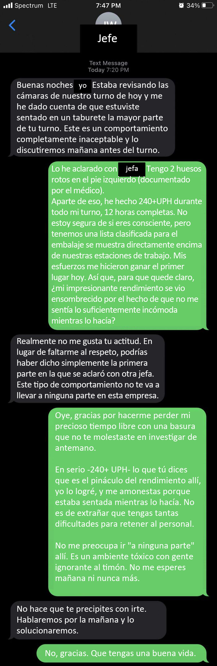 ¡Anoche dejé mi trabajo, fue agradable estar en casa para hacer el desayuno a los niños y llevarlos a la escuela hoy! A buscar una nueva oportunidad, deséenme suerte