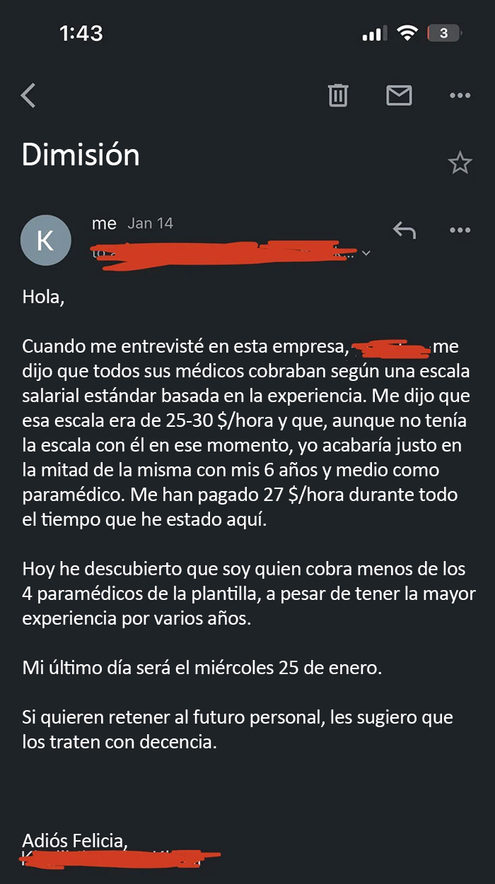 Acabo de descubrir que soy el paramédico peor pagado de mi empresa de ambulancias, a pesar de tener varios años más de experiencia