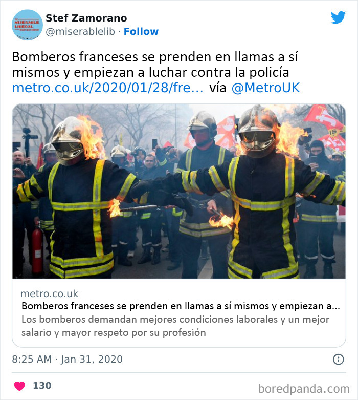 La última locura de manifestación francesa