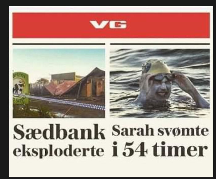 El periódico más importante de Noruega: “Explotó un banco de esperma”. “Sarah nadó por 54 horas”