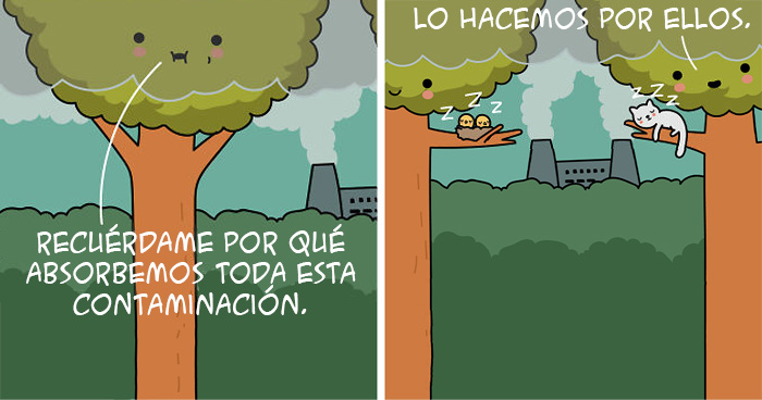 15 Cómics muy inspiradores sobre problemas medioambientales