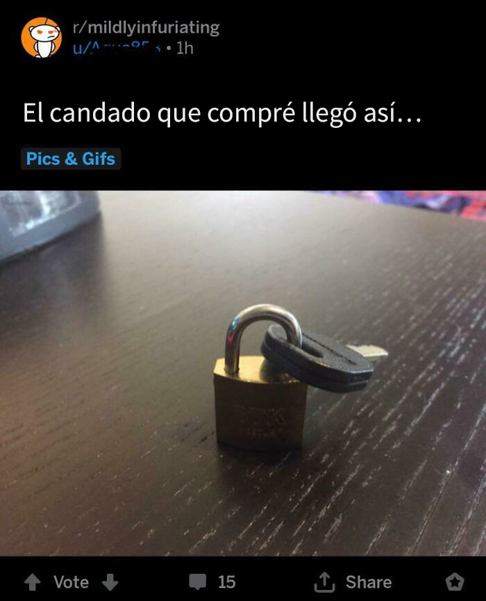 Sí, así es como se envían los candados