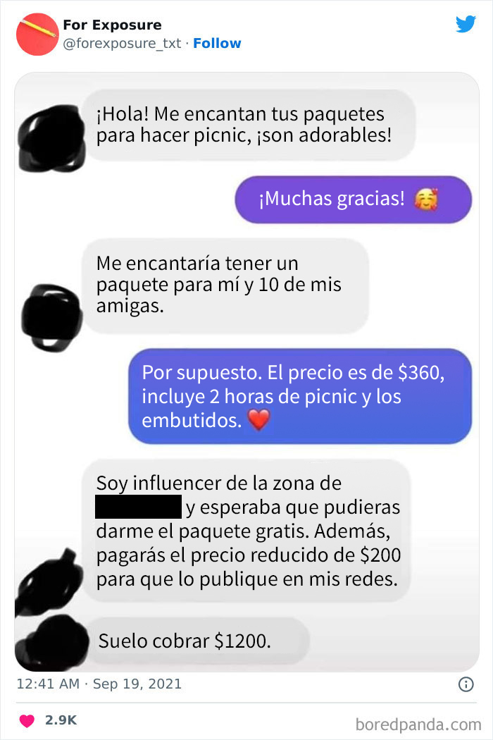 "For Exposure": 40 Screenshots Of Choosing Beggars Caught In Action When It Came To Paying For Services They Asked For