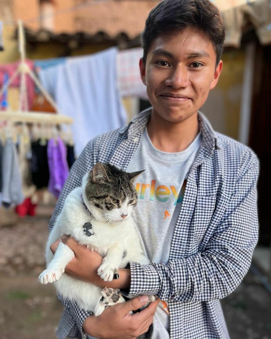 Este tiktoker peruano se ha vuelto popular en toda Latinamérica por salvar todos los gatos posibles