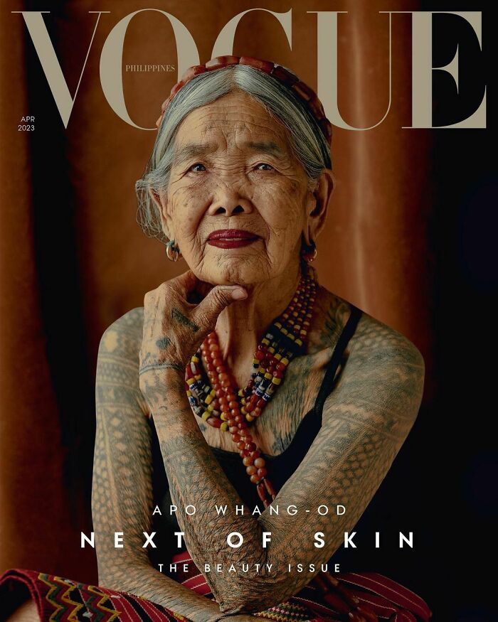 Esta centenaria tatuadora filipina se convierte en la portada de Vogue gracias a su legendario arte