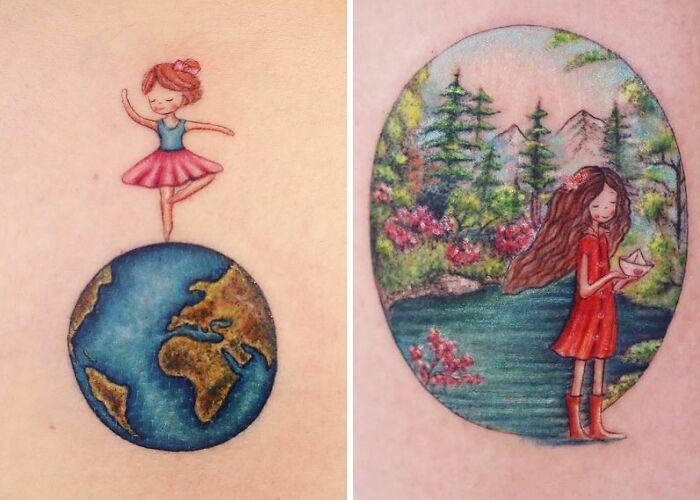 Este tatuador turco crea adorables escenas de cuento sobre la piel