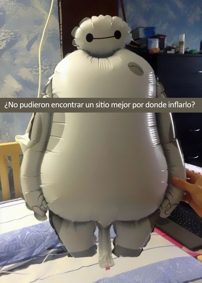 Este globo infantil de desafortunado diseño