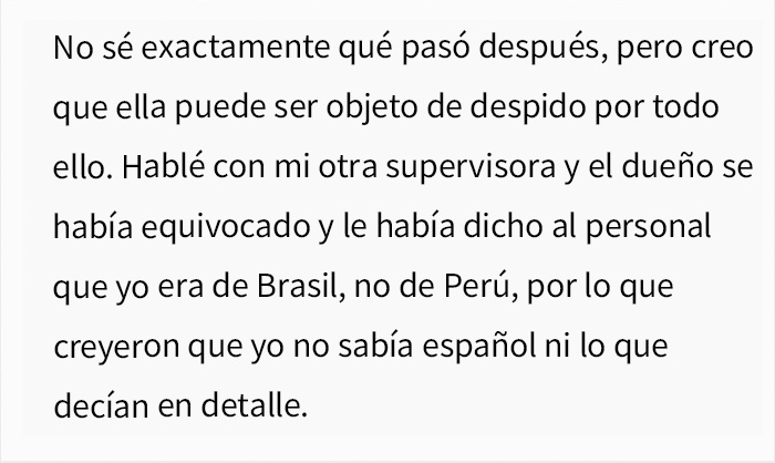 Unos trabajadores mexicanos asumen erróneamente que su nueva compañera no entiende español y empiezan a hablar mal de ella