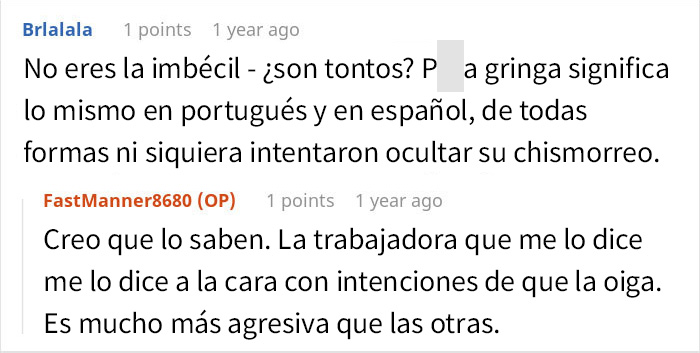 Unos trabajadores mexicanos asumen erróneamente que su nueva compañera no entiende español y empiezan a hablar mal de ella