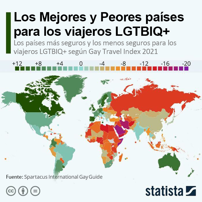 Los mejores y los peores países para los viajeros lgtbiq+