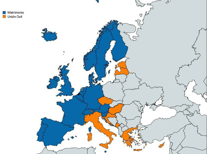 Situación del matrimonio homosexual en Europa