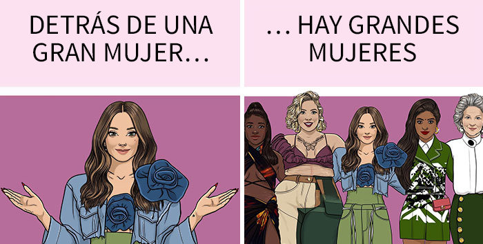 Esta artista crea ilustraciones que invitan a cuestionar y reflexionar sobre las normas sociales en torno a la feminidad, la imagen corporal y otros temas