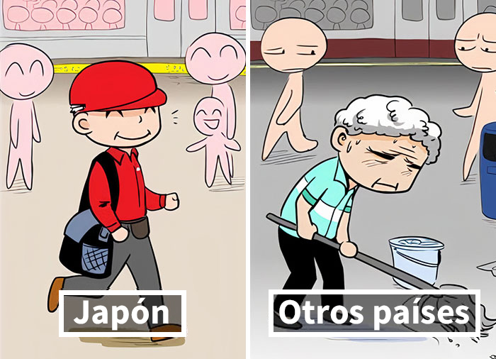 20 Cómics sobre las diferencias entre Japón y otros países que experimentó la dibujante al vivir allí