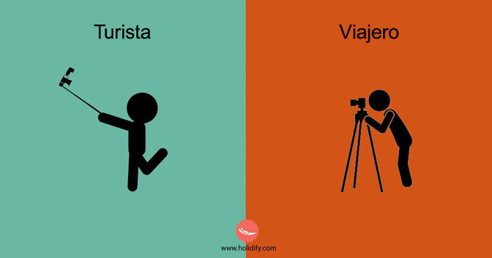 Holidify publica una serie de imágenes que ilustran las diferencias entre turistas y viajeros (12 fotos)