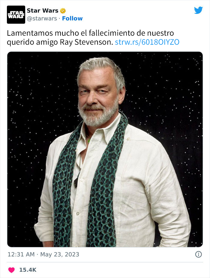 La gente en Internet expresa sus condolencias por la muerte del querido actor Ray Stevenson, fallecido a los 58 a