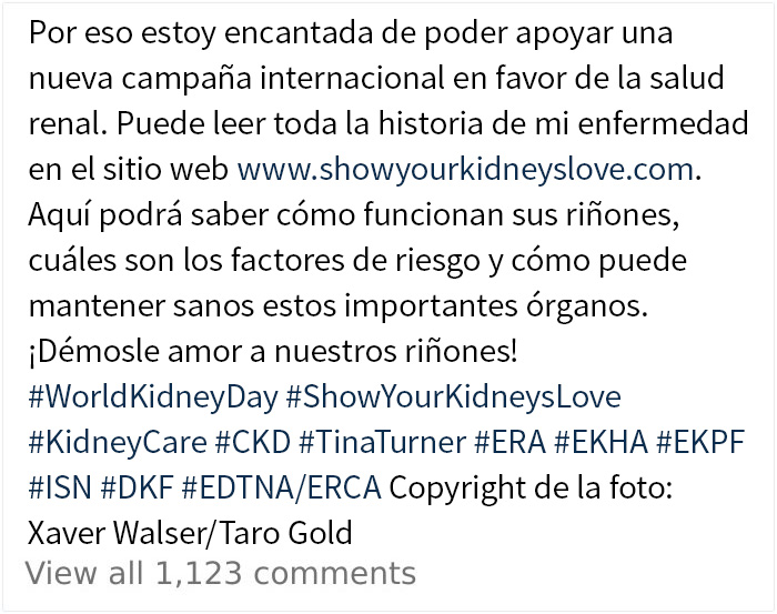 El ominoso post de Instagram de Tina Turner dos meses antes de morir explicaba mucho sobre su estado de salud