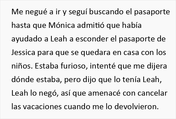 "¿Soy idiota por cancelar las vacaciones al descubrir que mis hijastras ocultaron el pasaporte de mi hija?"