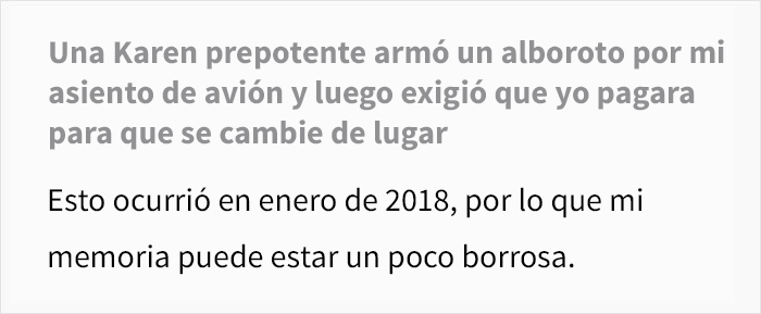 Esta Karen intentó quitarle el asiento de avión a un hombre y armó un escándalo cuando él quiso recuperarlo