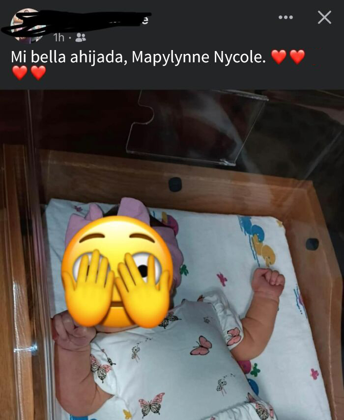 He oído algunos nombres muy locos, pero admitiré que nunca hubiese podido pensar en “Mapylynne”