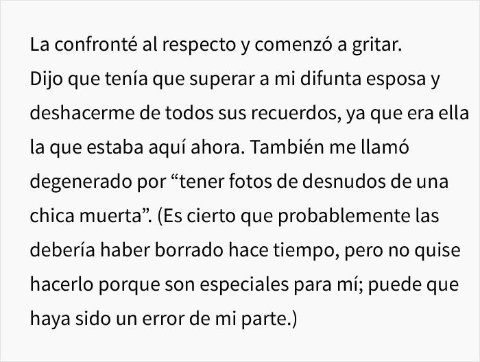 Este hombre echó a su novia de casa después de que ella borrara las fotos de su difunta esposa