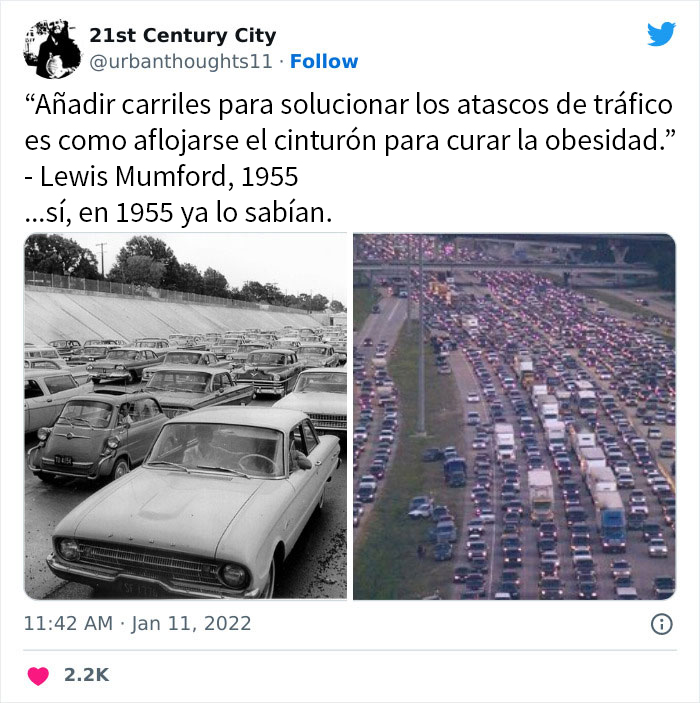 70 años después y seguimos ampliando carreteras