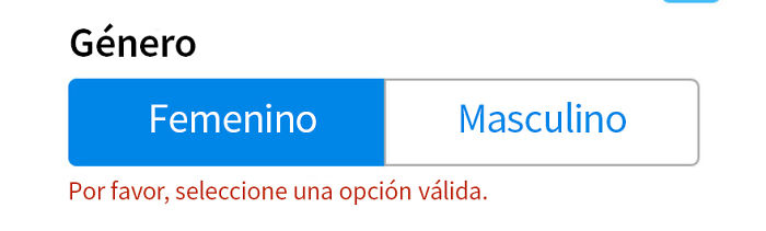El género femenino no es válido