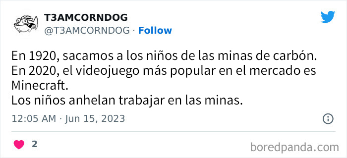 Los niños anhelan las minas