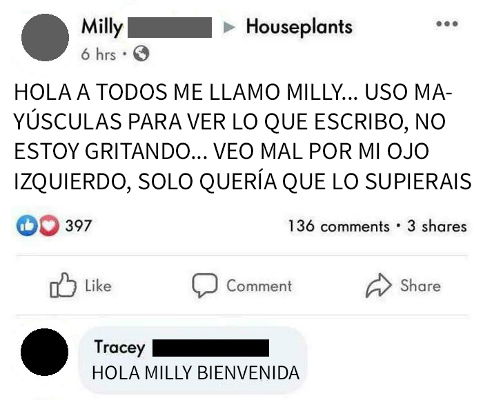 Mayores reconfortantes en FB