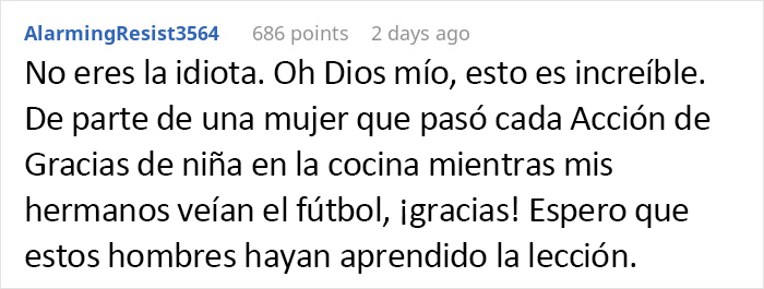 En una familia los hombres se niegan a ayudar a las mujeres en Acción de Gracias y los echan de casa