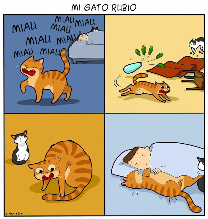 Artist Illustrates What It's Like To Live With A Cat (30 New Pics)