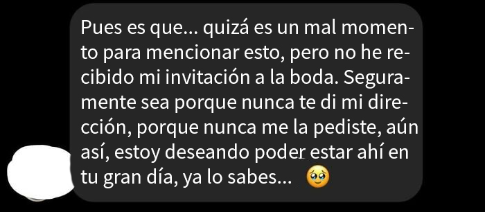 No me has invitado pero querías invitarme fijo, así que allí estaré seguro