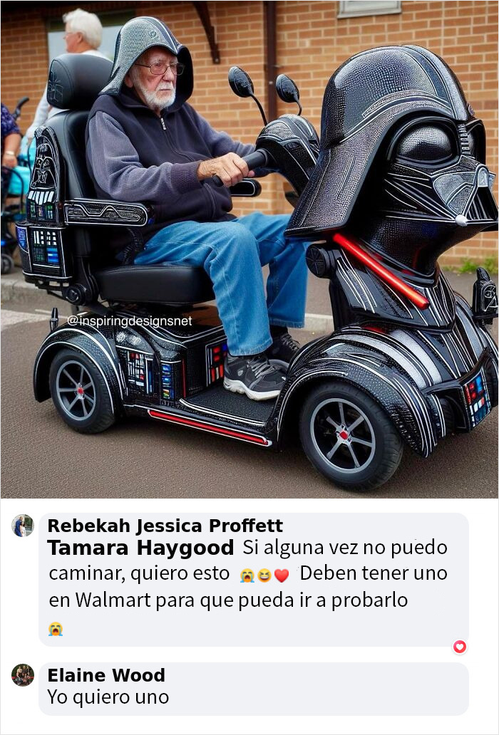 Scooter de Darth Vader para gente con problemas de movilidad