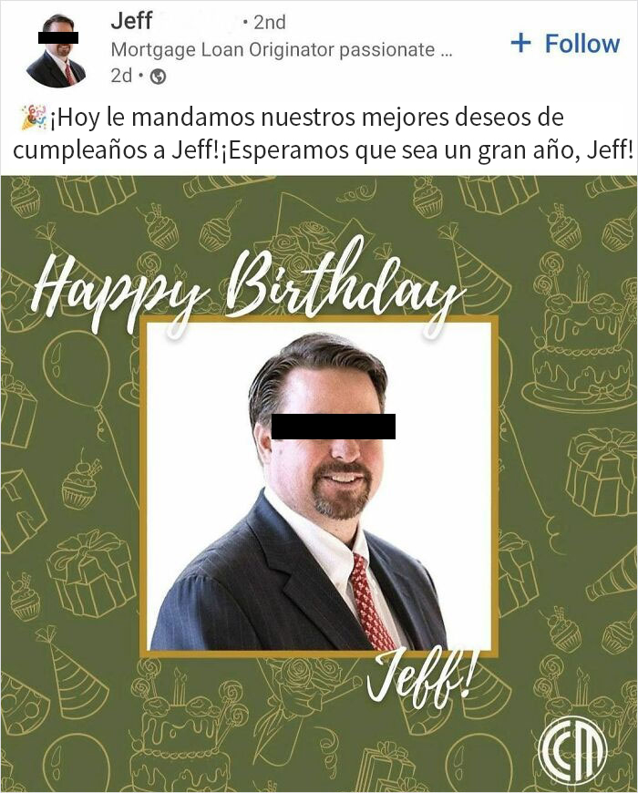 Feliz cumple, Jeff
