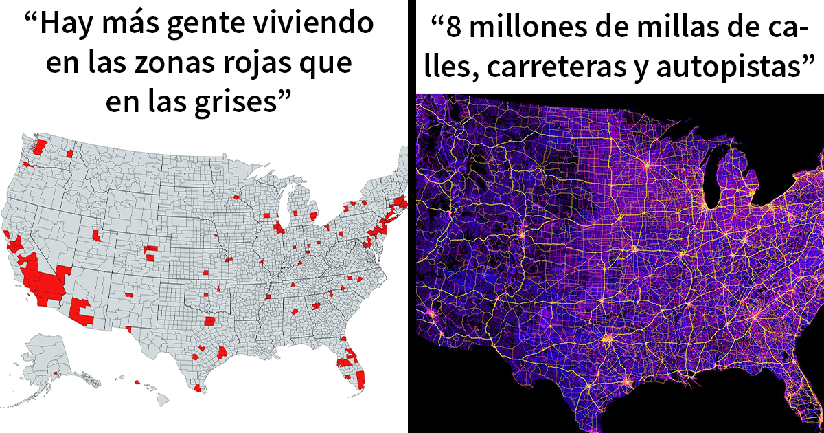 20 Mapas para darte una nueva perspectiva de Estados Unidos