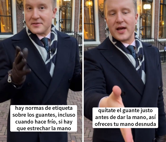 Es de buena educación quitarse los guantes