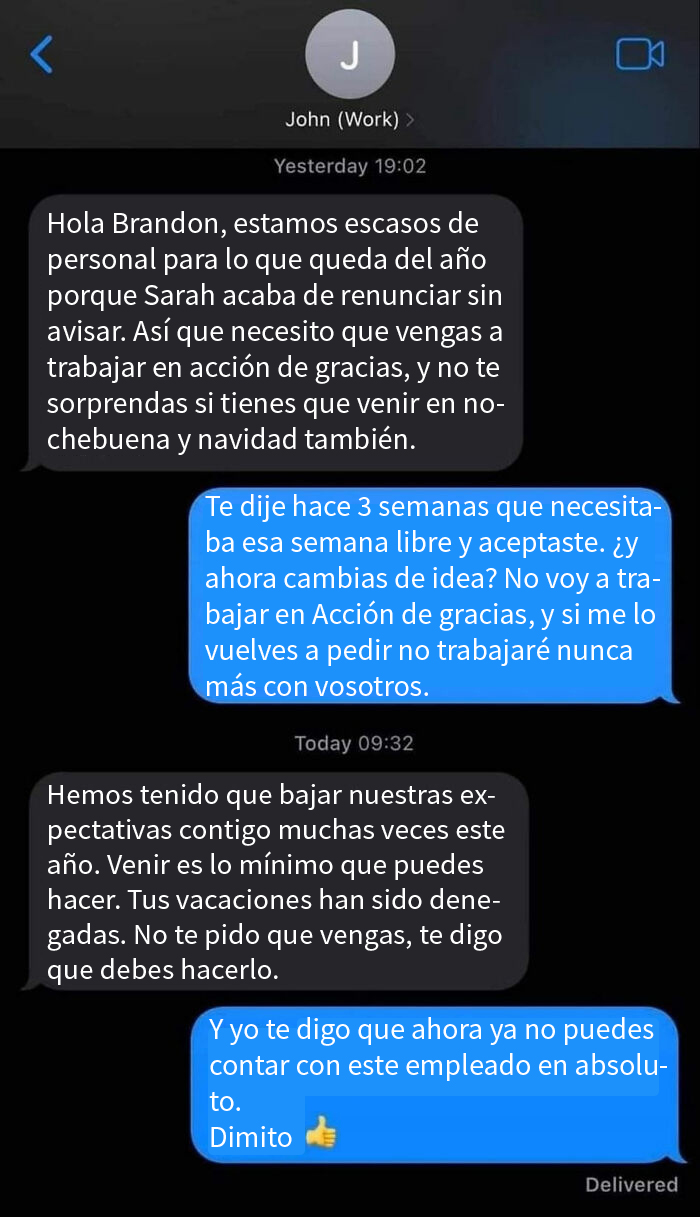 30 Screenshots Of Text Exchanges Featuring Job Resignations, As Shared On This Page