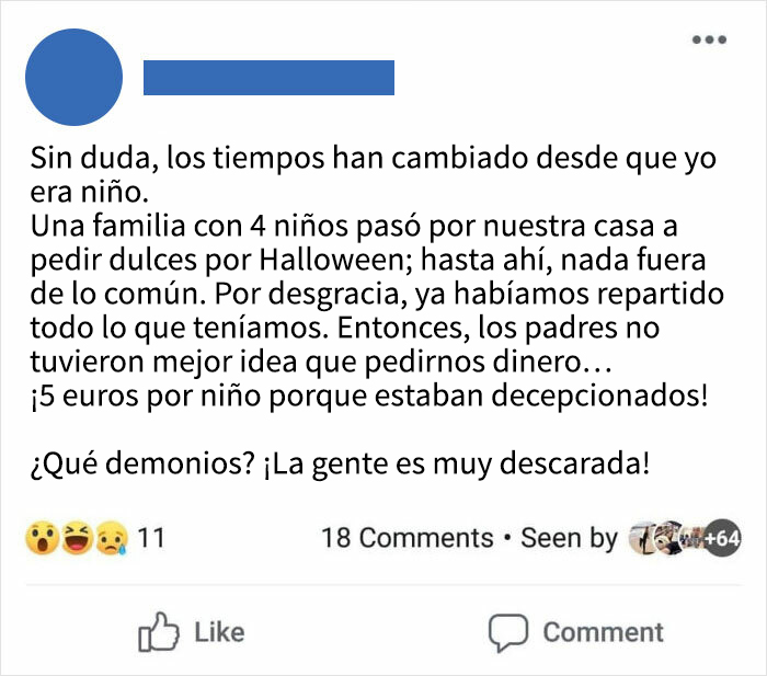 Para Halloween, esta familia se disfrazó de mendigos exigentes