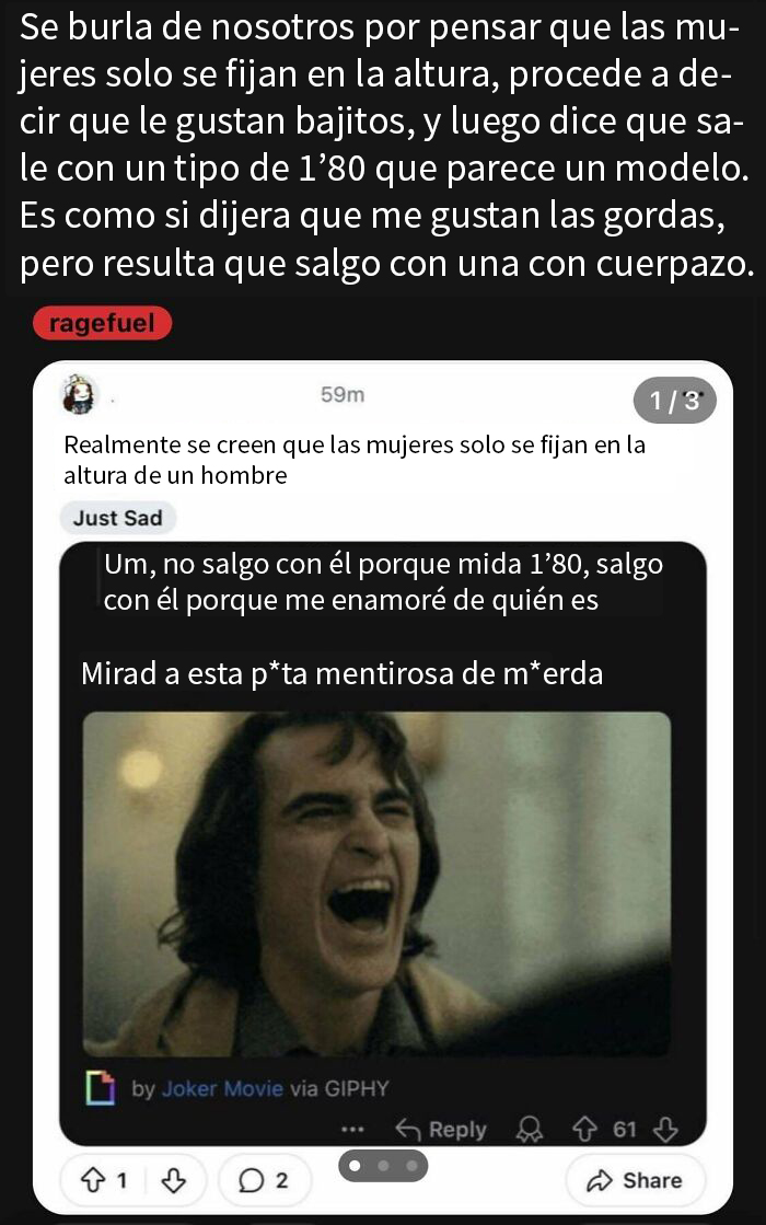 Incels siendo avergonzados en comunidad online por creencias sobre altura y realidad en relaciones personales.