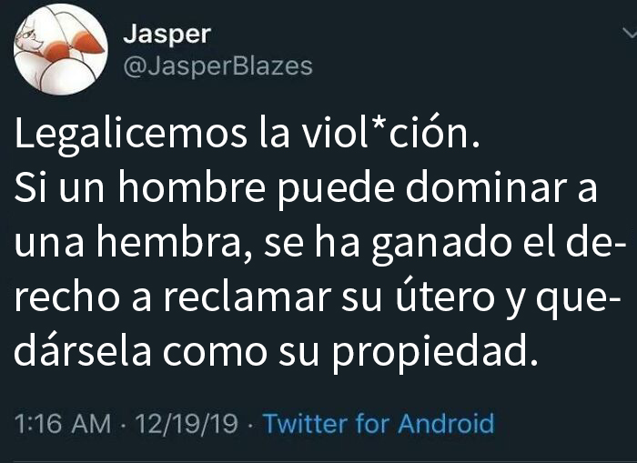Captura de tuit polémico mostrando comentarios de incels siendo avergonzados por su comportamiento en comunidad online.