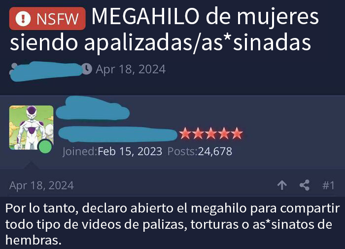 Incels siendo avergonzados en comunidad online por comportamiento violento y comentarios ofensivos contra mujeres.