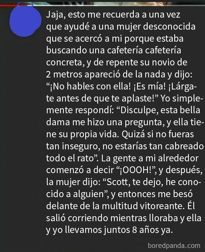 Texto de conversación en español mostrando una historia relacionada con mentiras muy vergonzosas descubiertas en Internet.