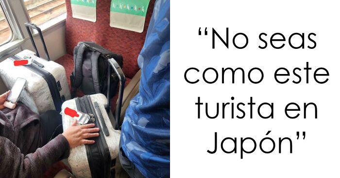 Mal comportamiento de turista con falta de normas bu00e1sicas de educaciu00f3n y sin vergu00fcenza en transporte pu00fablico en Japu00f3n.