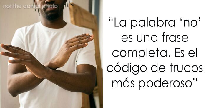 Hombre cruzando los brazos en seu00f1al de rechazo junto a frase sobre cu00f3digos de trucos para el juego de la vida.