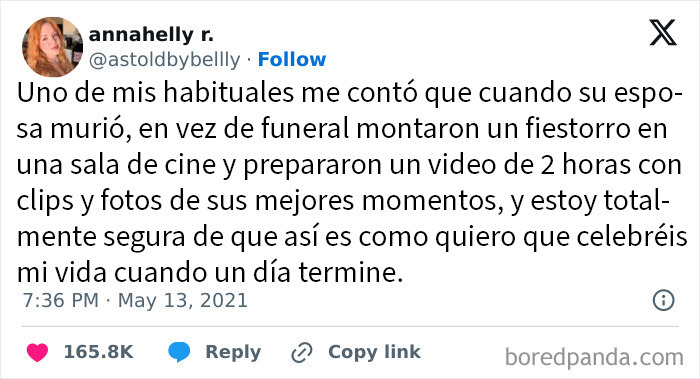 Tuit con historia reconfortante para alegrar el día y celebrar la vida con momentos inolvidables y emotivos.