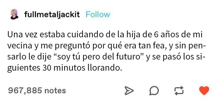 Persona totalmente fulminada con palabras tras decir frase hiriente a niña de 6 años que la hizo llorar 30 minutos.