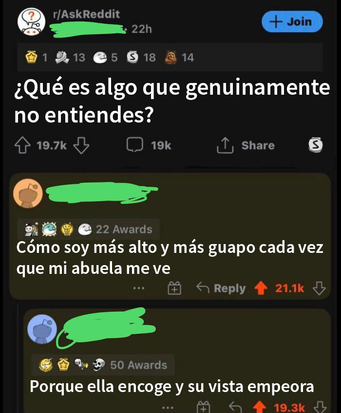 Comentarios en Reddit sobre personas fulminadas con palabras, con respuestas humorísticas e ironía viral.