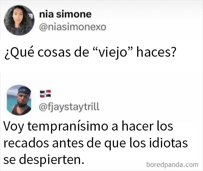 Memes divertidos para introvertidos sobre hacer recados temprano antes de que otros se despierten.