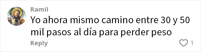 Comentario en redes sobre la tendencia de caminar 30 minutos al estilo japonés y superar los 10.000 pasos diarios.