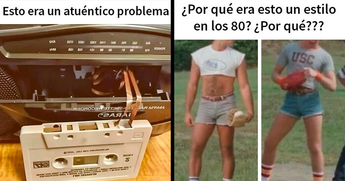 Radio antigua con cinta de casete estirada mostrando nostalgia de los au00f1os 80 y moda retro en ju00f3venes.